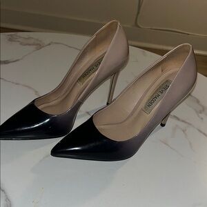 Steve Madden Black and Cream Heels